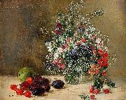 Anna Munthe-Norstedt Still Life with Flowers and Fruits oil on canvas